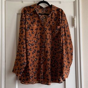 41 Hawthorne Leopard Blouse